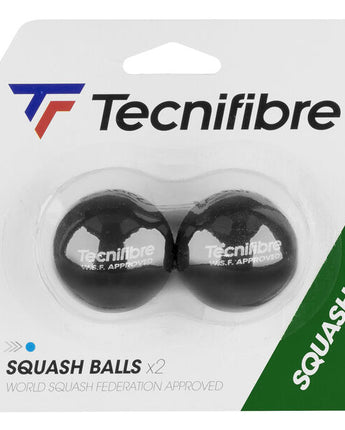 Tecnifibre Balles Squash 1 point bleu par 2 - Top Smash