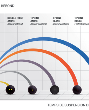 Tecnifibre Balles Squash 2 points jaunes par 2 - Top Smash