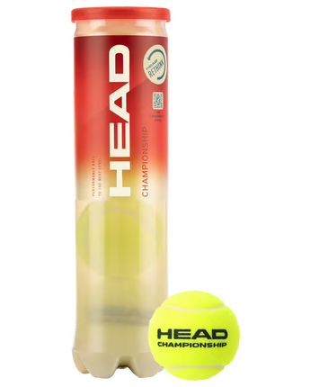 Tube de 4 balles de tennis Head Championship - Top Smash